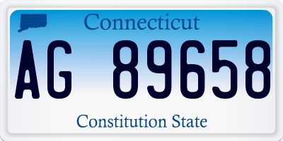 CT license plate AG89658