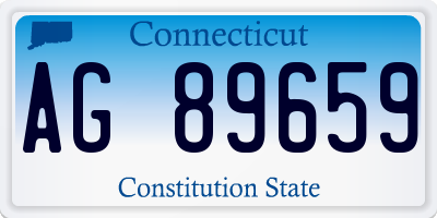 CT license plate AG89659