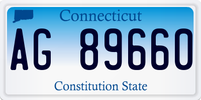 CT license plate AG89660