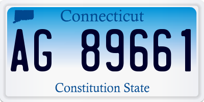 CT license plate AG89661