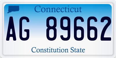 CT license plate AG89662