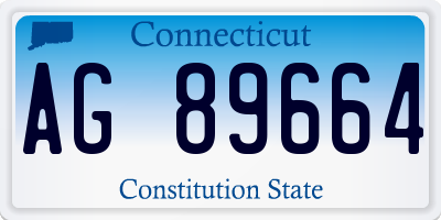 CT license plate AG89664