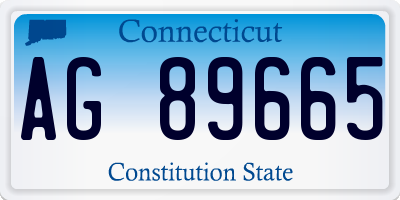 CT license plate AG89665