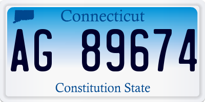 CT license plate AG89674
