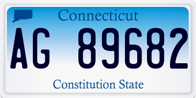 CT license plate AG89682