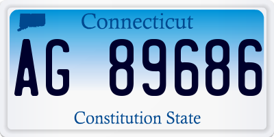 CT license plate AG89686