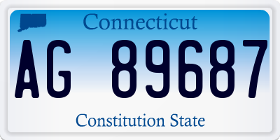 CT license plate AG89687