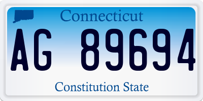 CT license plate AG89694