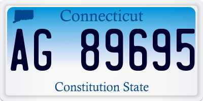 CT license plate AG89695