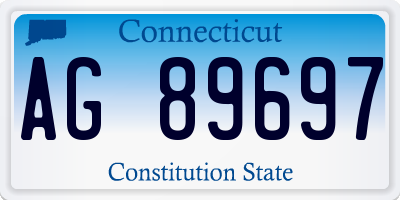 CT license plate AG89697