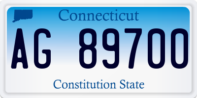 CT license plate AG89700