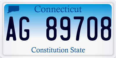 CT license plate AG89708
