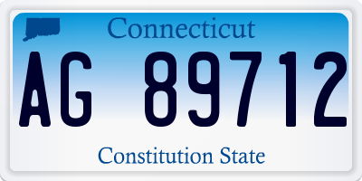 CT license plate AG89712
