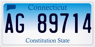 CT license plate AG89714