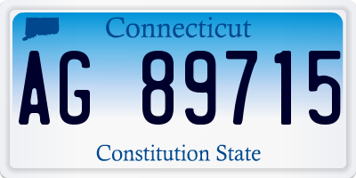 CT license plate AG89715