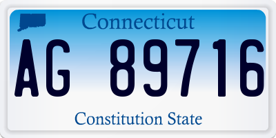 CT license plate AG89716