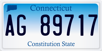 CT license plate AG89717