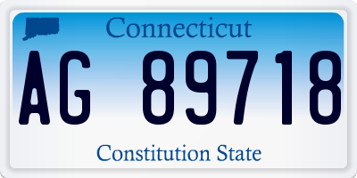 CT license plate AG89718