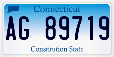 CT license plate AG89719
