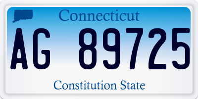CT license plate AG89725