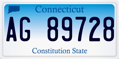 CT license plate AG89728