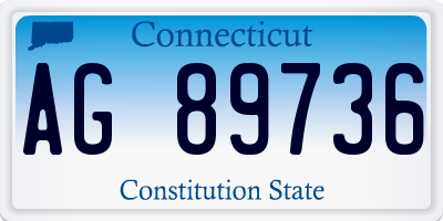 CT license plate AG89736