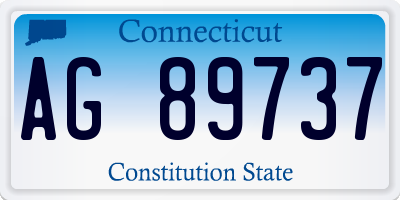 CT license plate AG89737