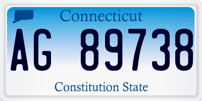 CT license plate AG89738