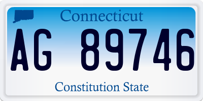 CT license plate AG89746