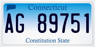 CT license plate AG89751