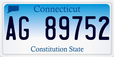 CT license plate AG89752