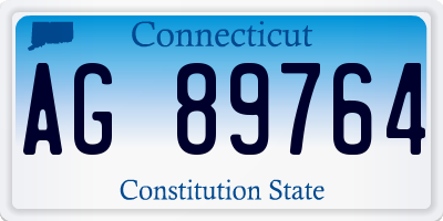 CT license plate AG89764