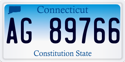 CT license plate AG89766