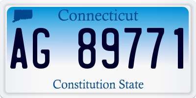 CT license plate AG89771