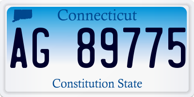 CT license plate AG89775