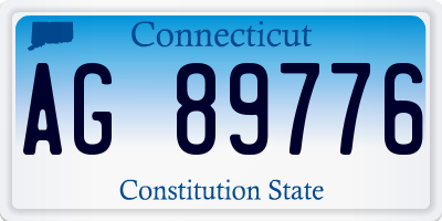 CT license plate AG89776