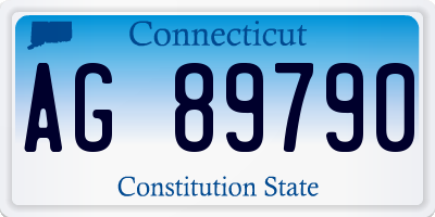 CT license plate AG89790