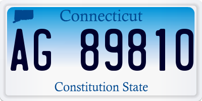 CT license plate AG89810