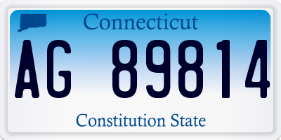 CT license plate AG89814