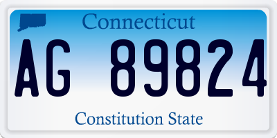CT license plate AG89824