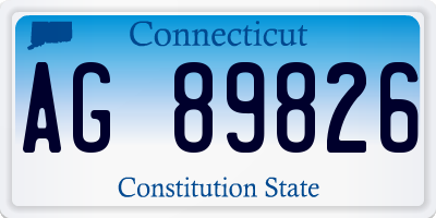 CT license plate AG89826