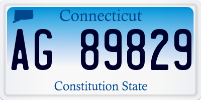 CT license plate AG89829