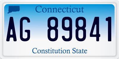 CT license plate AG89841