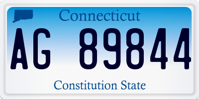CT license plate AG89844