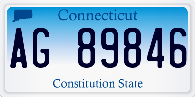 CT license plate AG89846