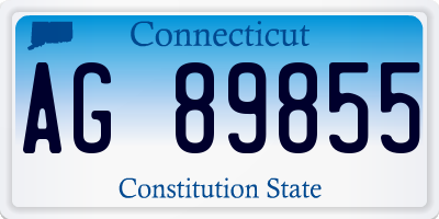 CT license plate AG89855