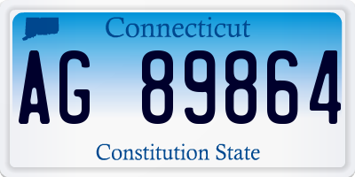 CT license plate AG89864