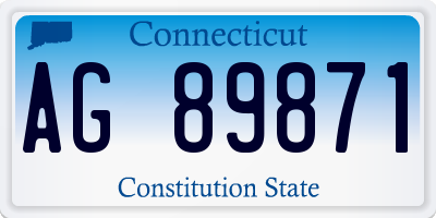 CT license plate AG89871