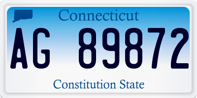 CT license plate AG89872