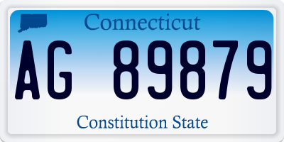 CT license plate AG89879